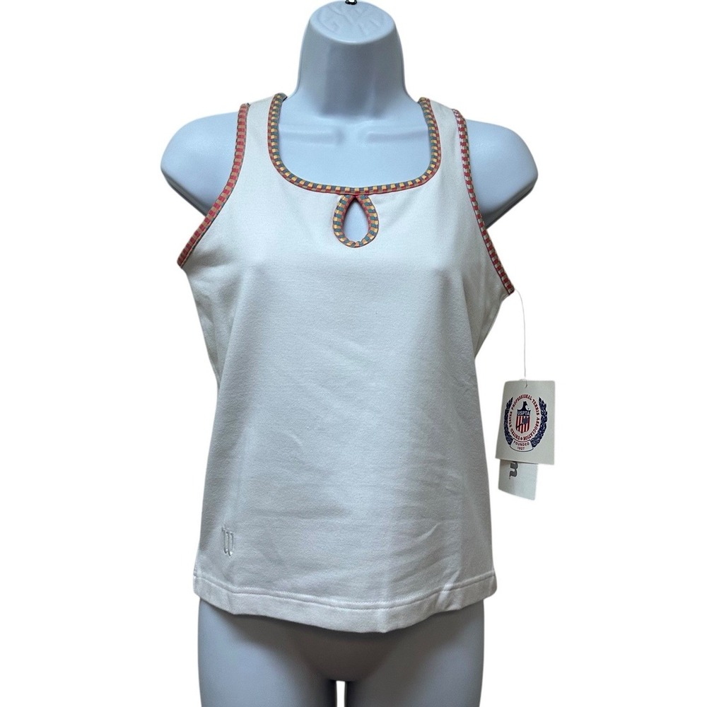 Vintage Wilson Tennis Sleeveless Keyhole Tank Top Size S NEW NOS